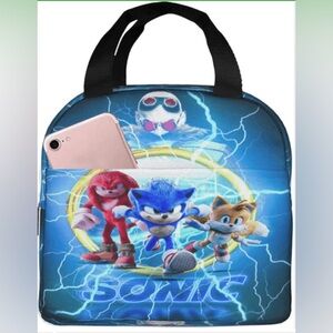 Sonic Tails Knuckles Anime Cartoon Portable Lunch Box School New In Sealed Bag